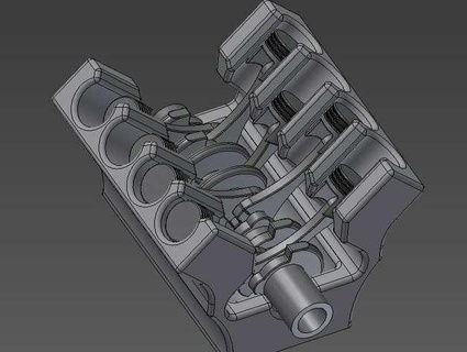 v8 motore formazione scolastica 3d print model - Mito3D