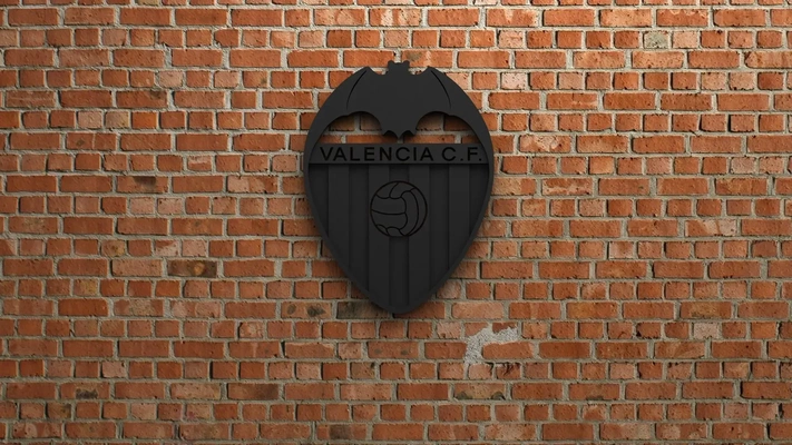 valencia cf logo 3d modelos descargar crealidad nube 3d print model - Mito3D