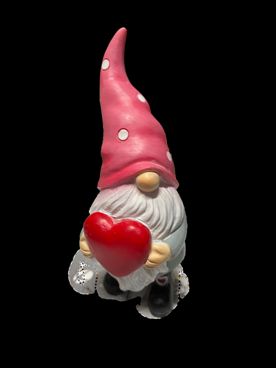 valentine's day gnome holding a heart 3d models download creality cloud fictional characters 3d print model - Mito3D