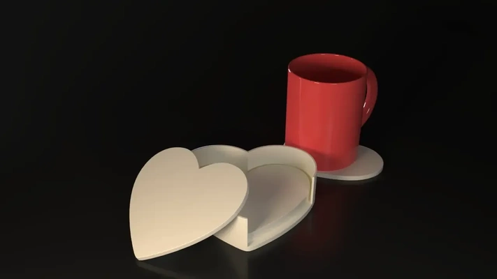 enamorado portavasos 3d modelos descargar crealidad nube 3d print model - Mito3D