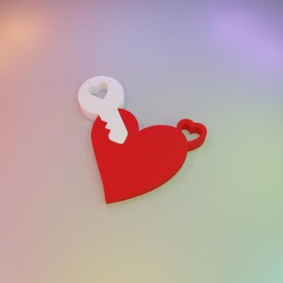 San Valentino tenere chiave cuore portachiavi moda 3d print model - Mito3D