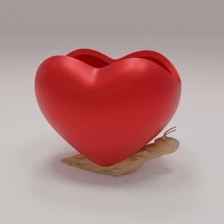 San Valentino amore lumache 3d print model - Mito3D