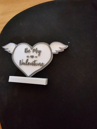 san valentino giorno cuore ali 3d modelli scarica creality nube 3d print model - Mito3D