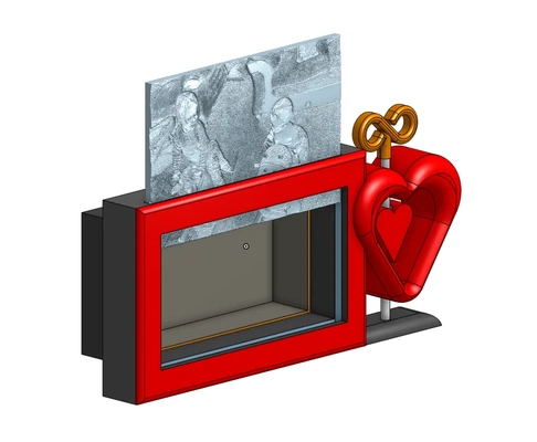 valentines day lithophane stand spinning heart 3d models download creality cloud 3d print model - Mito3D