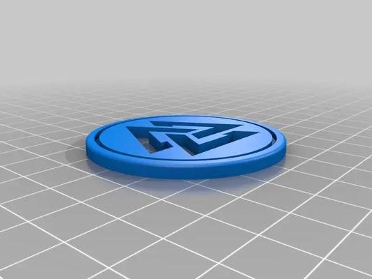 valknut symbole monnaie 3d modèles télécharger créalité nuage 3d print model - Mito3D