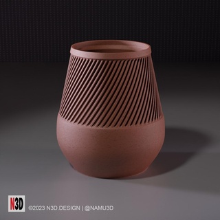 vase 0001 - pear twisted Home Decor 3d print model - Mito3D