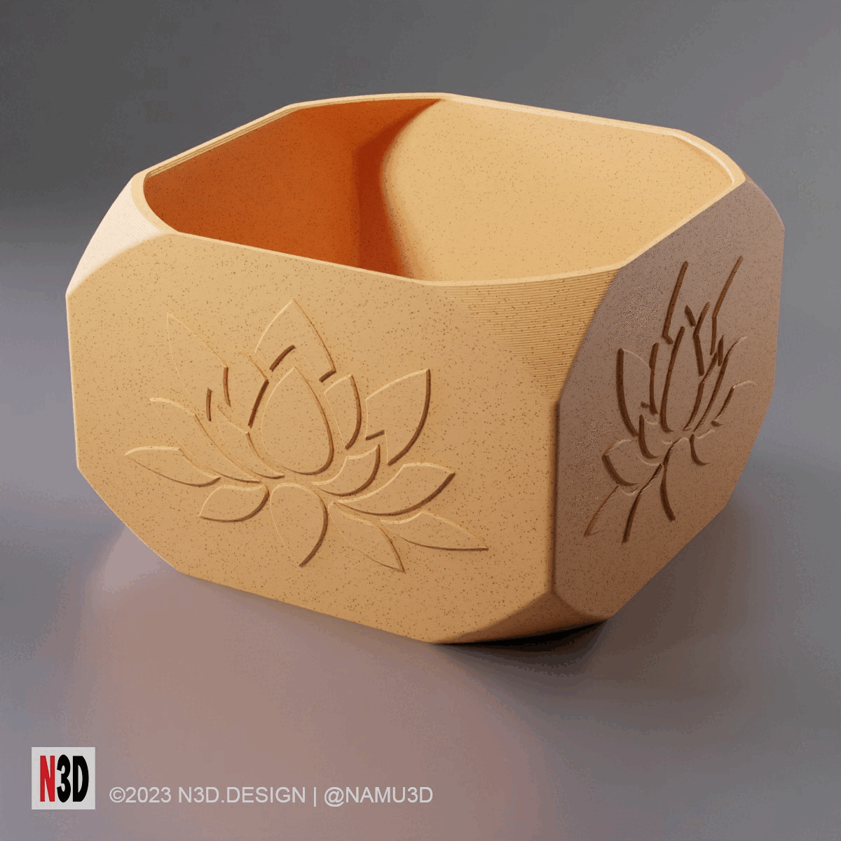 vase 0009 - lotus planter Home Decor 3D print model - Mito3D