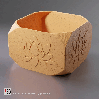 vase 0009 - lotus planter Home Decor 3d print model - Mito3D