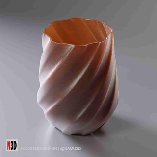 vase 0020 tordu cône Accueil maison décor 3d print model - Mito3D