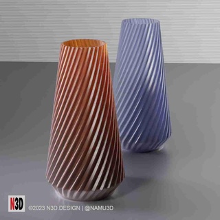vase 0021 b - sharp twisted Home Decor 3d print model - Mito3D