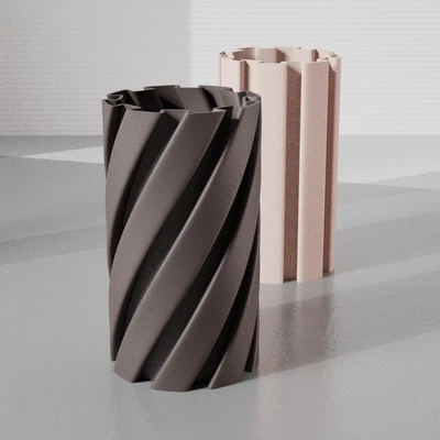 vase 0039 a - ribbon 3d models download creality cloud home decor 3d print model - Mito3D