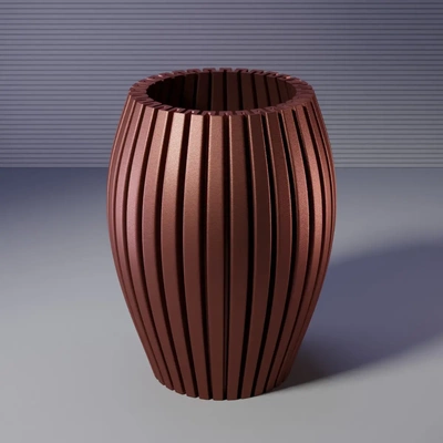 vase 0049 a - inflated smooth 3d models download creality cloud home decor 3d print model - Mito3D