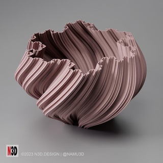 florero 0083 Koch fractal hogar casa decoración 3d print model - Mito3D