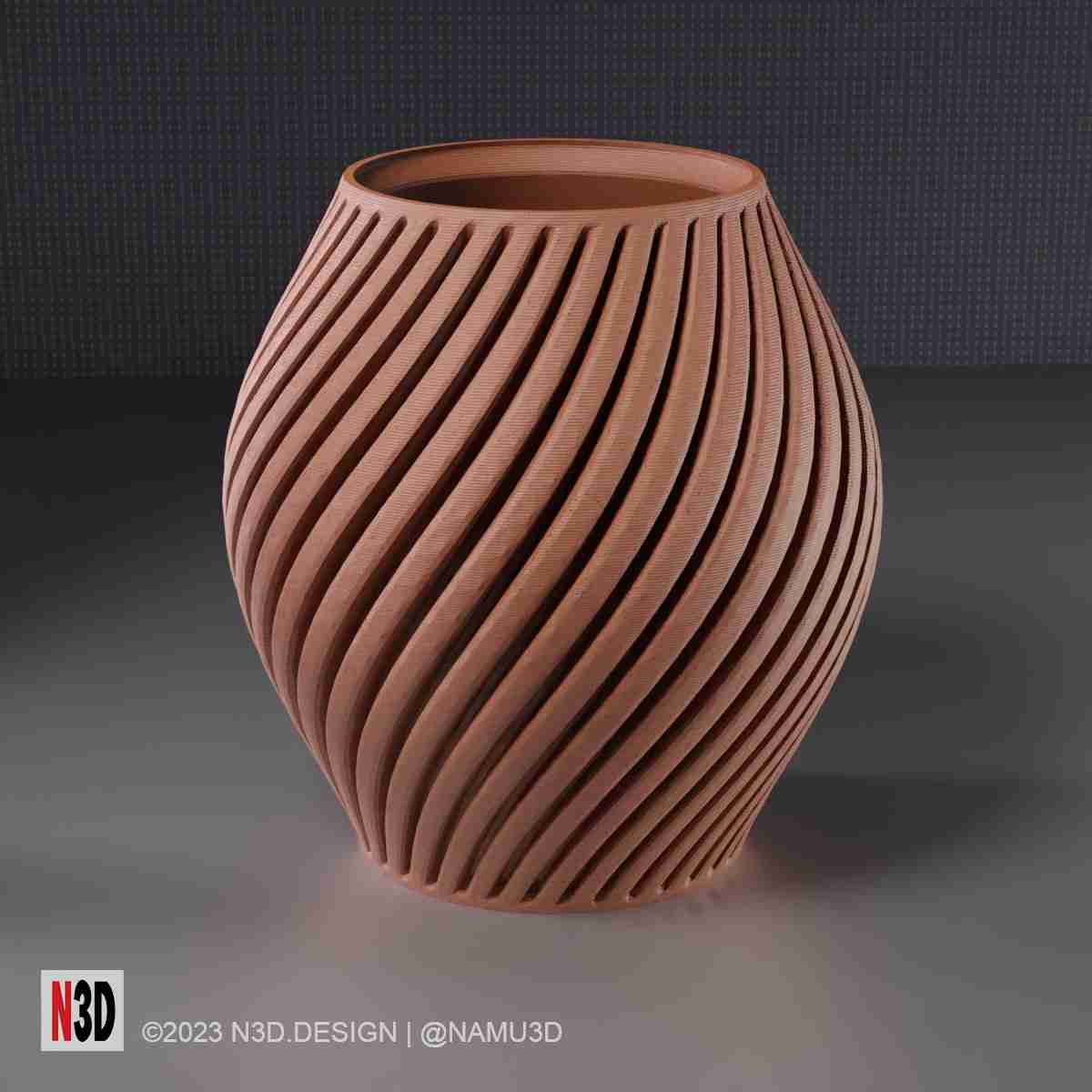 vaso 1004 torcere casa arredamento 3D print model - Mito3D