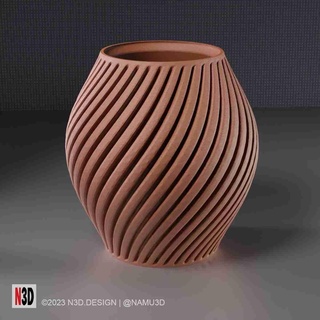 vase 1004 torsion Accueil maison décor 3d print model - Mito3D