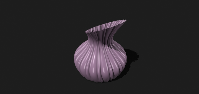 Vase 4 Quallenblume Haushalt 3d print model - Mito3D