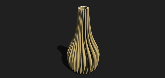 Vase 6 Pastell Banane Haushalt 3d print model - Mito3D