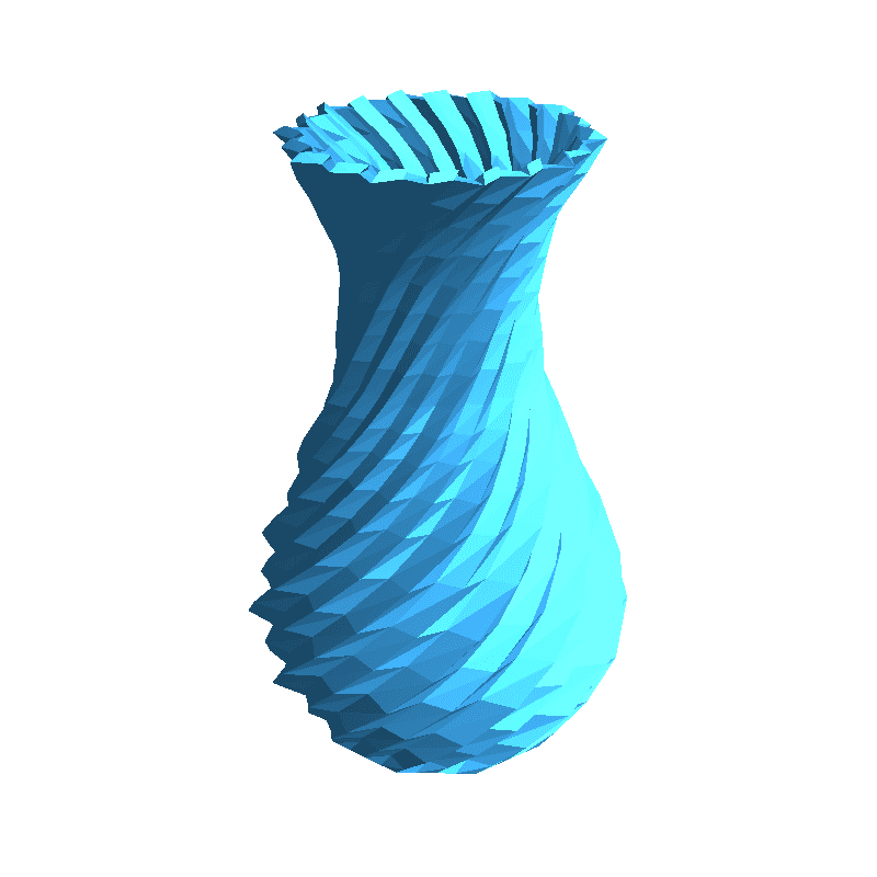 vase espiral Accueil maison décor 3D print model - Mito3D