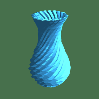vaso espiral casa decoração 3d print model - Mito3D