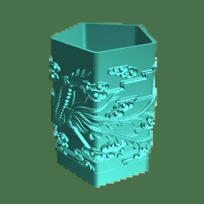 vase phénix 3d modèles télécharger créalité nuage 3d print model - Mito3D