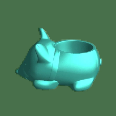 vaso cachorrinho 3d modelos baixar crialidade nuvem 3d print model - Mito3D