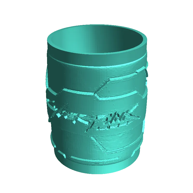 vaso cyberpun 3d modelli scarica creality nube 3D print model - Mito3D