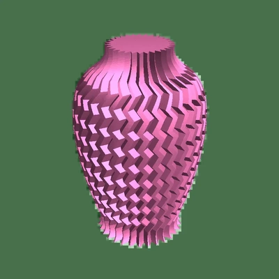 vaso texturizado 3d modelos baixar crialidade nuvem 3d print model - Mito3D