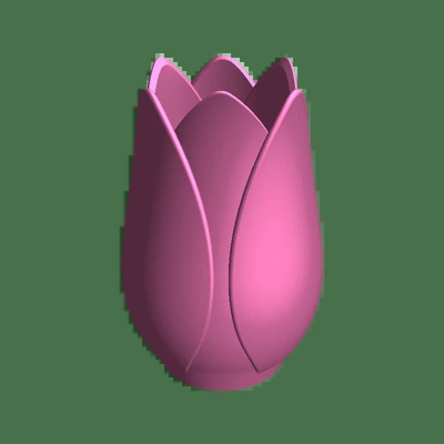 vaso tulipa 3d modelos baixar crialidade nuvem 3d print model - Mito3D