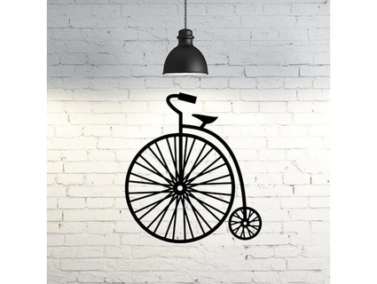 velocipede bicycle wall sculpture 2d Others 3d print model - Mito3D