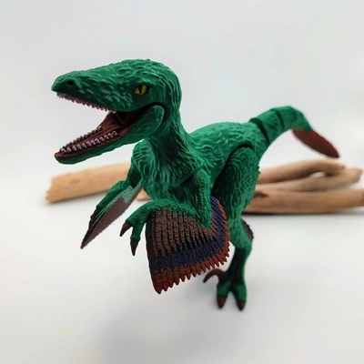 velociraptor flessibile 3d modelli scarica creality nube dinosauro 3d print model - Mito3D