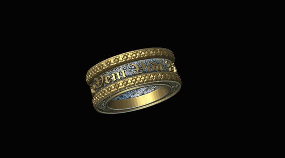 veni vidi vici ring Jewellery 3d print model - Mito3D