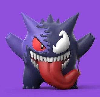 veneno Gengar Pokémon 3d modelos baixar crialidade nuvem brinquedos jogos 3d print model - Mito3D