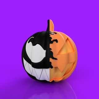 venomized pumpkin DIY 3d print model - Mito3D