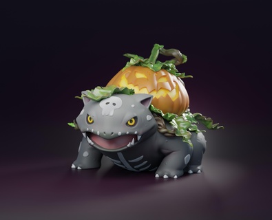 Florizarre libre 3d imprimable Halloween Pokémon halloween202 fictif personnages 3d print model - Mito3D