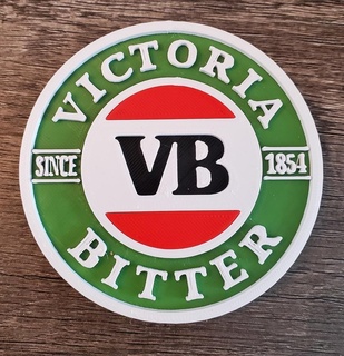 victoria bitter beer bar coaster Others 3d print model - Mito3D