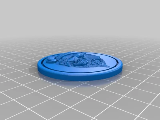 vikingo guerrero moneda 3d modelos descargar crealidad nube 3d print model - Mito3D