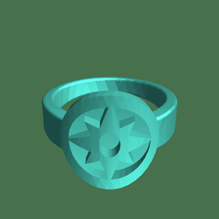 Violeta linterna anillo joyería 3d print model - Mito3D
