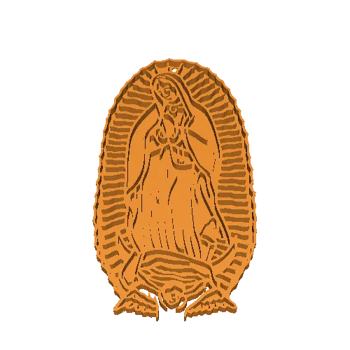 virgin guadalupe stencil 3d models download creality cloud 3D print model - Mito3D