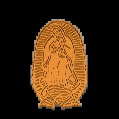 virgin guadalupe stencil 3d models download creality cloud 3d print model - Mito3D