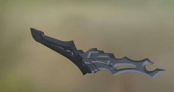 néant coupable couronne épée jouet couteaux 3d print model - Mito3D