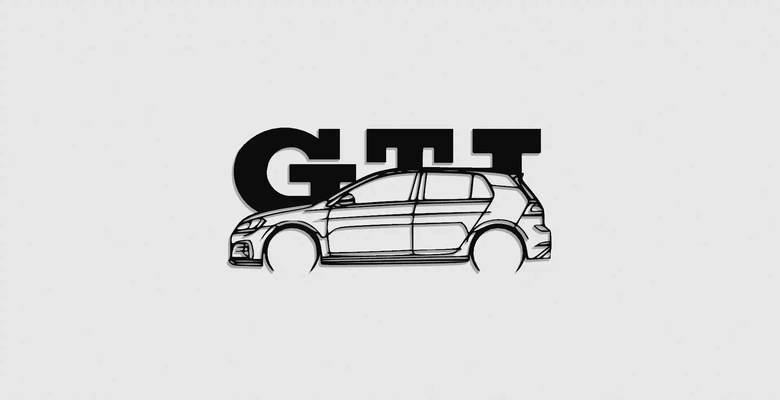 volkswagen golf 7 gti texte 3d modèles télécharger créalité nuage 3d print model - Mito3D