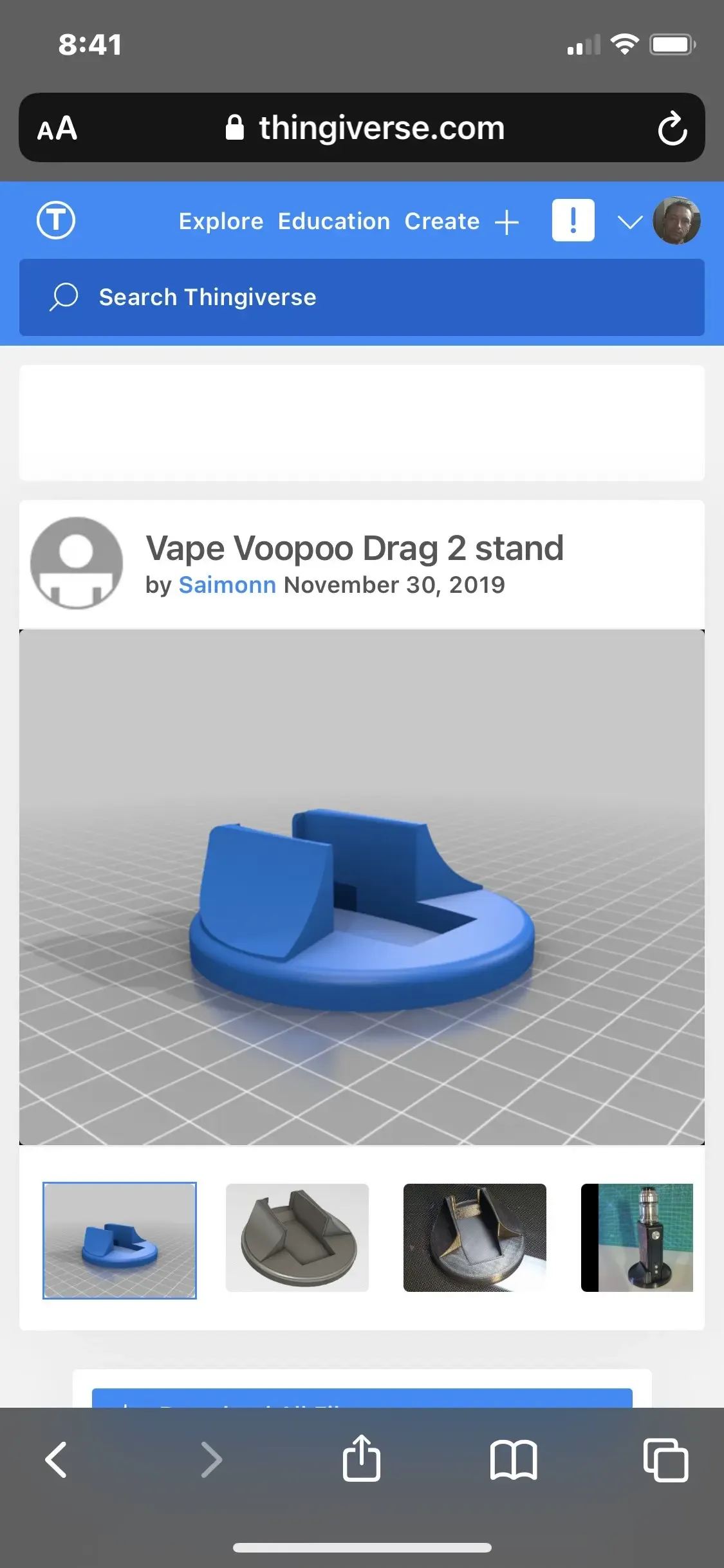 voopoo trascinare 2 svapare scatola in piedi 3d modelli scarica creality nube 3D print model - Mito3D