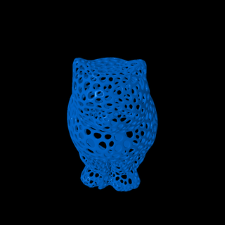 voronoi chat animaux 3d print model - Mito3D