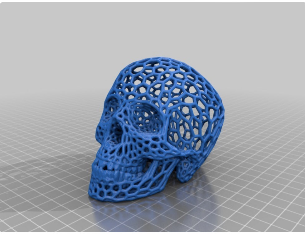 voronoi-style skull supports Body Parts 3D print model - Mito3D