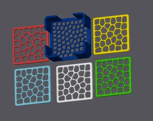 voronoi untersetzer einstellen 3d modelle download realität wolke 3d print model - Mito3D