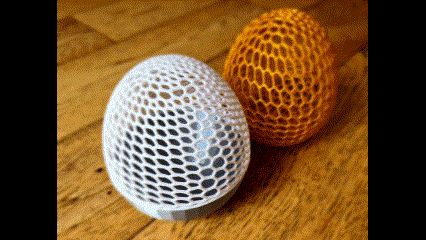 Voronoi Páscoa ovo orgânico mosaico escultura decoração casa 3d print model - Mito3D