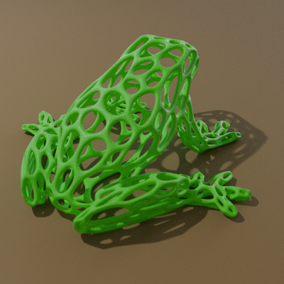 voronoi frogii 3d models download creality cloud reptilian 3d print model - Mito3D