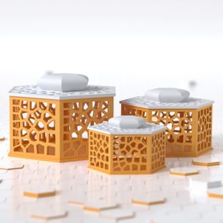 Voronoi altıgen Kutu 3d modeller indir Creality bulut ev dekor 3d print model - Mito3D