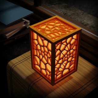 voronoi Lampe Beleuchtung 3d print model - Mito3D