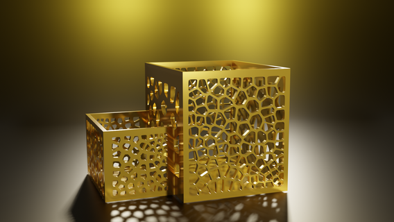 Voronoi dolma kalem Kulp destek ev dekor 3d print model - Mito3D